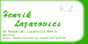 henrik lazarovics business card